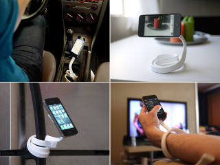 Illustration for article titled The Infinite Loop Tablet Stand Flexes and Bends to Fit Any Situation